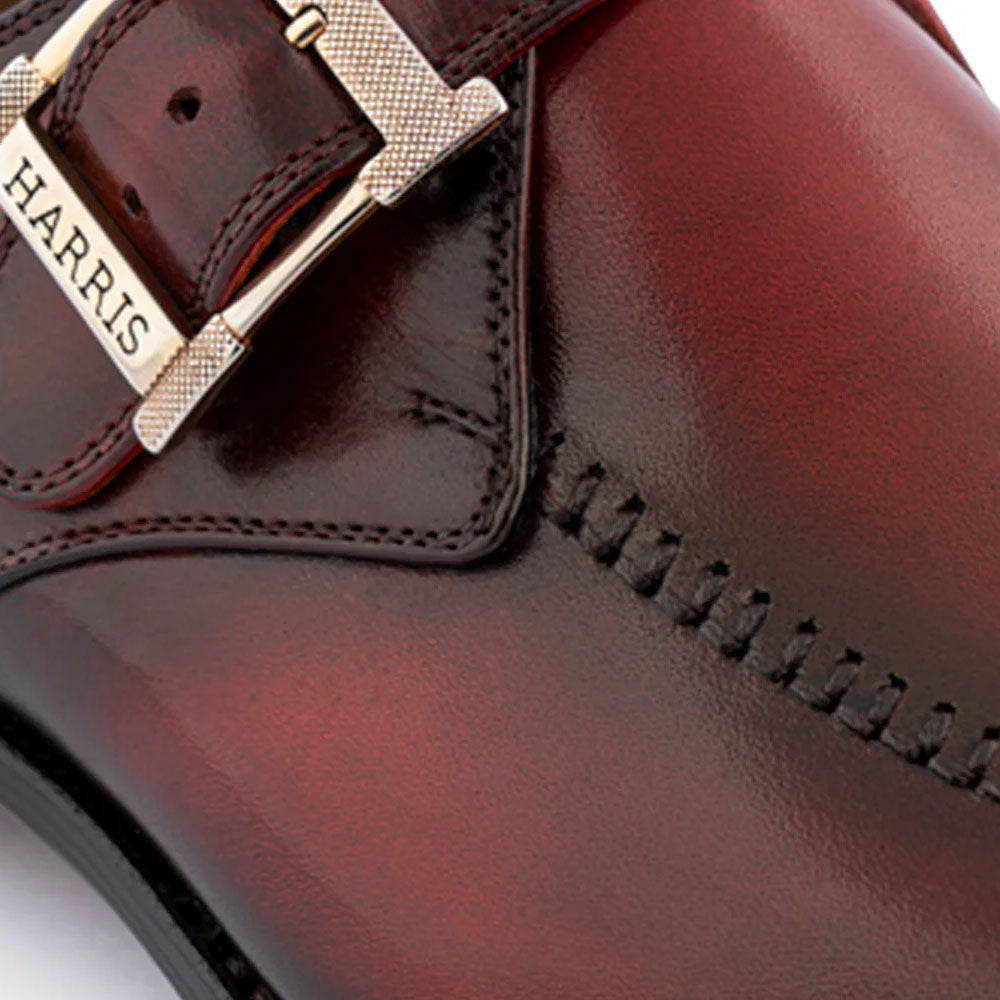 Harris Firenze 1913 Single Buckle Leather Shoes Red