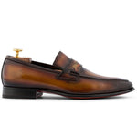 Harris Firenze 1913 Hand-Shaded Fine Detail Leather Loafers Brown