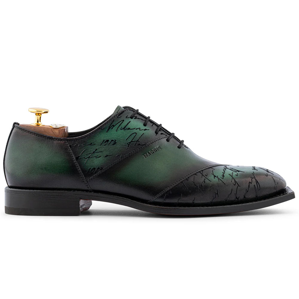 Harris Firenze 1913 Hand-Painted Signature Oxford Green