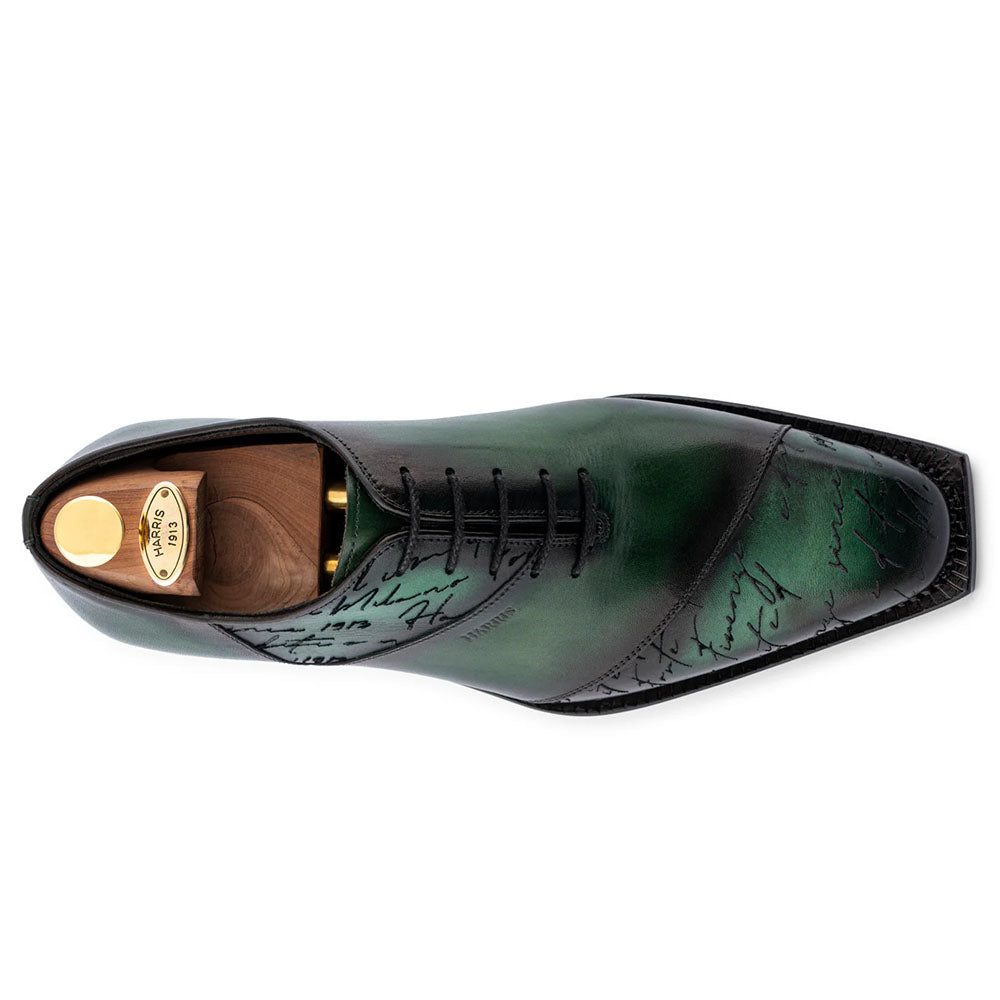 Harris Firenze 1913 Hand-Painted Signature Oxford Green