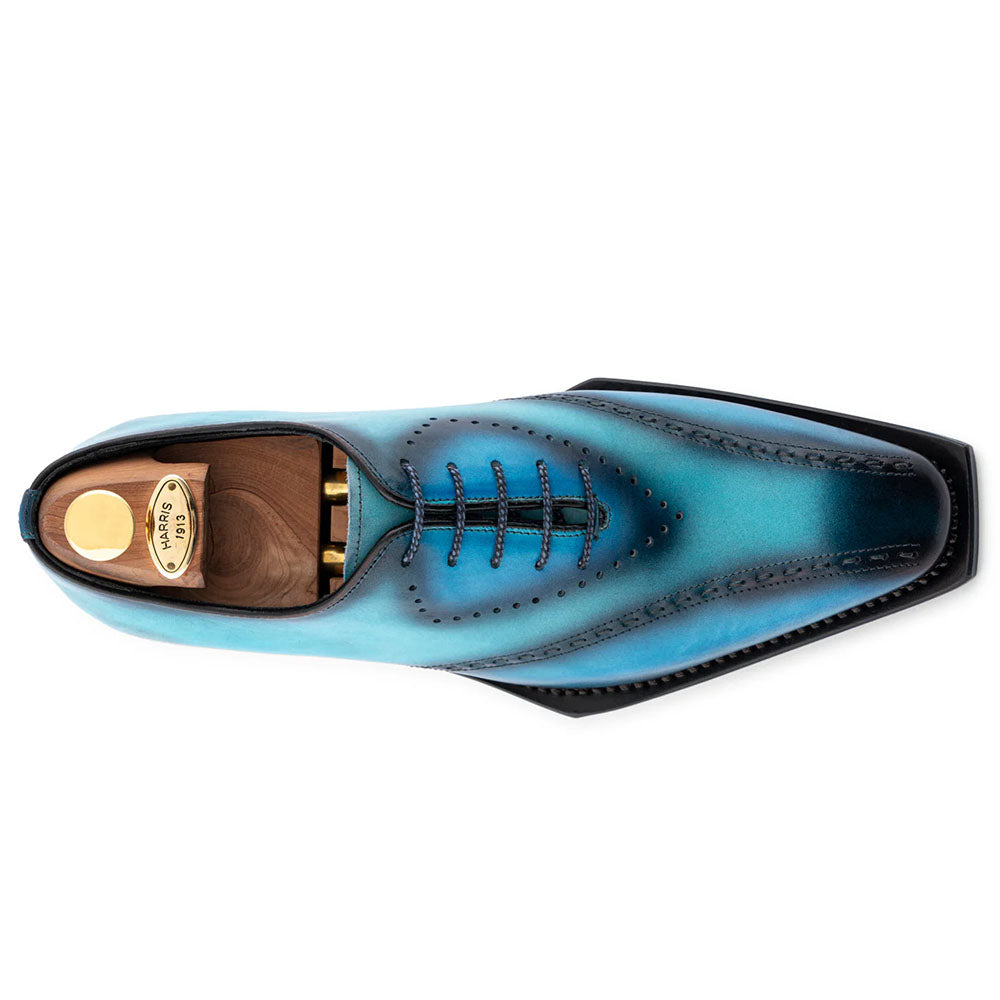 Harris Firenze 1913 Hand-Shaded Stitched Leather Oxford Turquoise