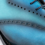 Harris Firenze 1913 Hand-Shaded Stitched Leather Oxford Turquoise
