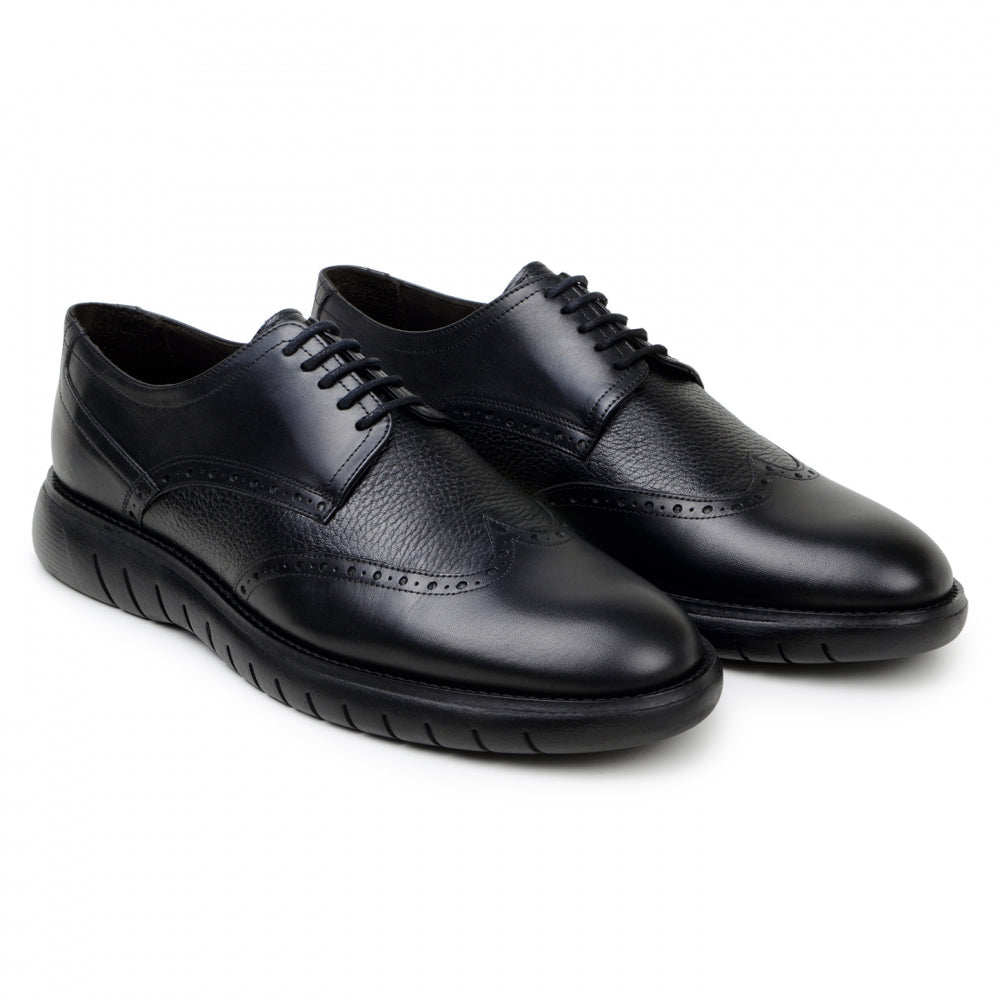 Belvedere Studio Enzo Hybrid Deerskin Derby Black