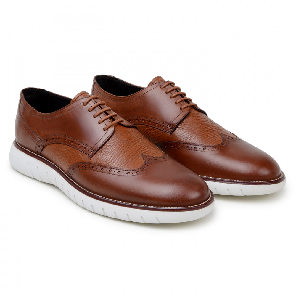 Belvedere Studio Enzo Hybrid Deerskin Derby Antique Tan