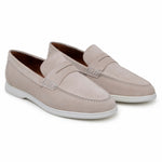 Belvedere Studio Niko Suede Hybrid Penny Loafer Sand