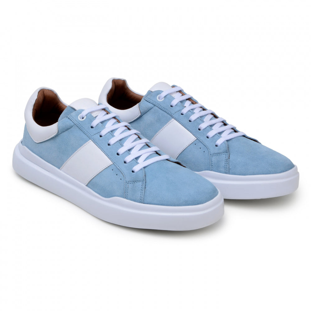 Belvedere Studio Olivier Suede Sneaker Light Blue