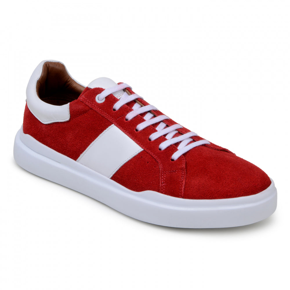 Belvedere Studio Olivier Suede Sneaker Red