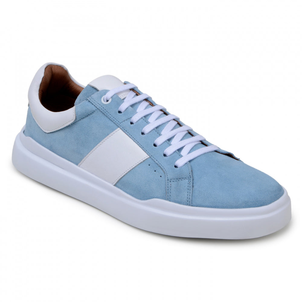 Belvedere Studio Olivier Suede Sneaker Light Blue