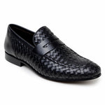 Belvedere Studio Luca Woven Penny Loafer Black