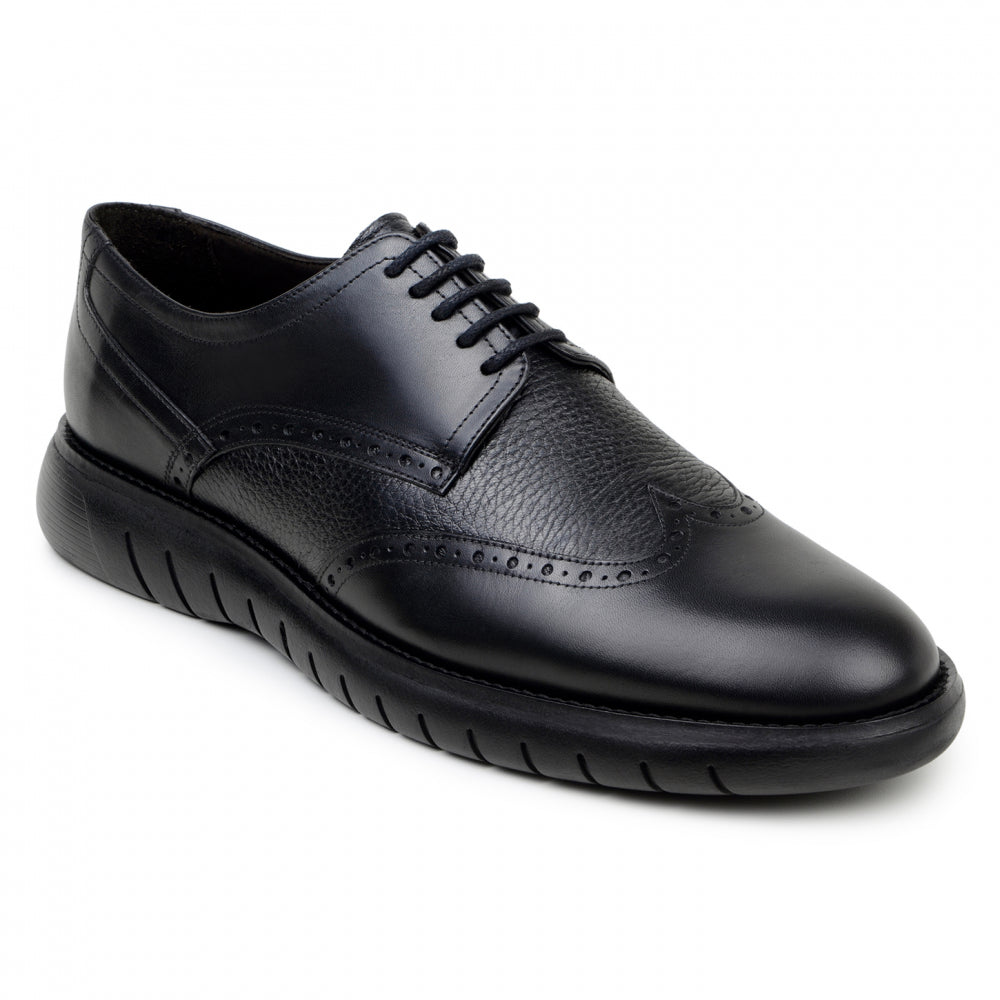 Belvedere Studio Enzo Hybrid Deerskin Derby Black