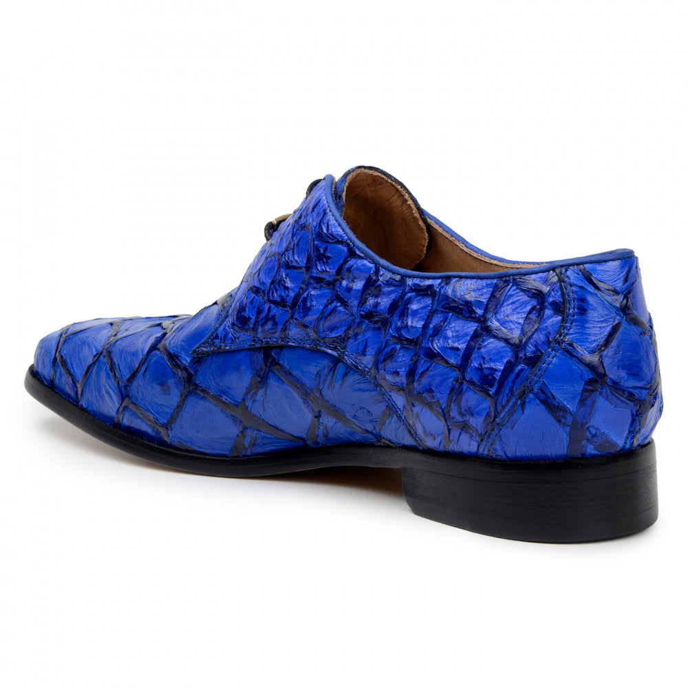 Belvedere Renzo Genuine Pirarucu Shoes Royal Blue