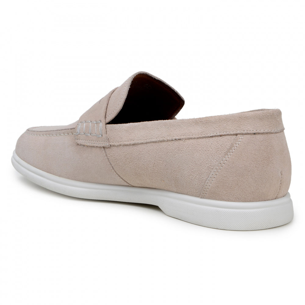 Belvedere Studio Niko Suede Hybrid Penny Loafer Sand
