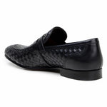 Belvedere Studio Luca Woven Penny Loafer Black