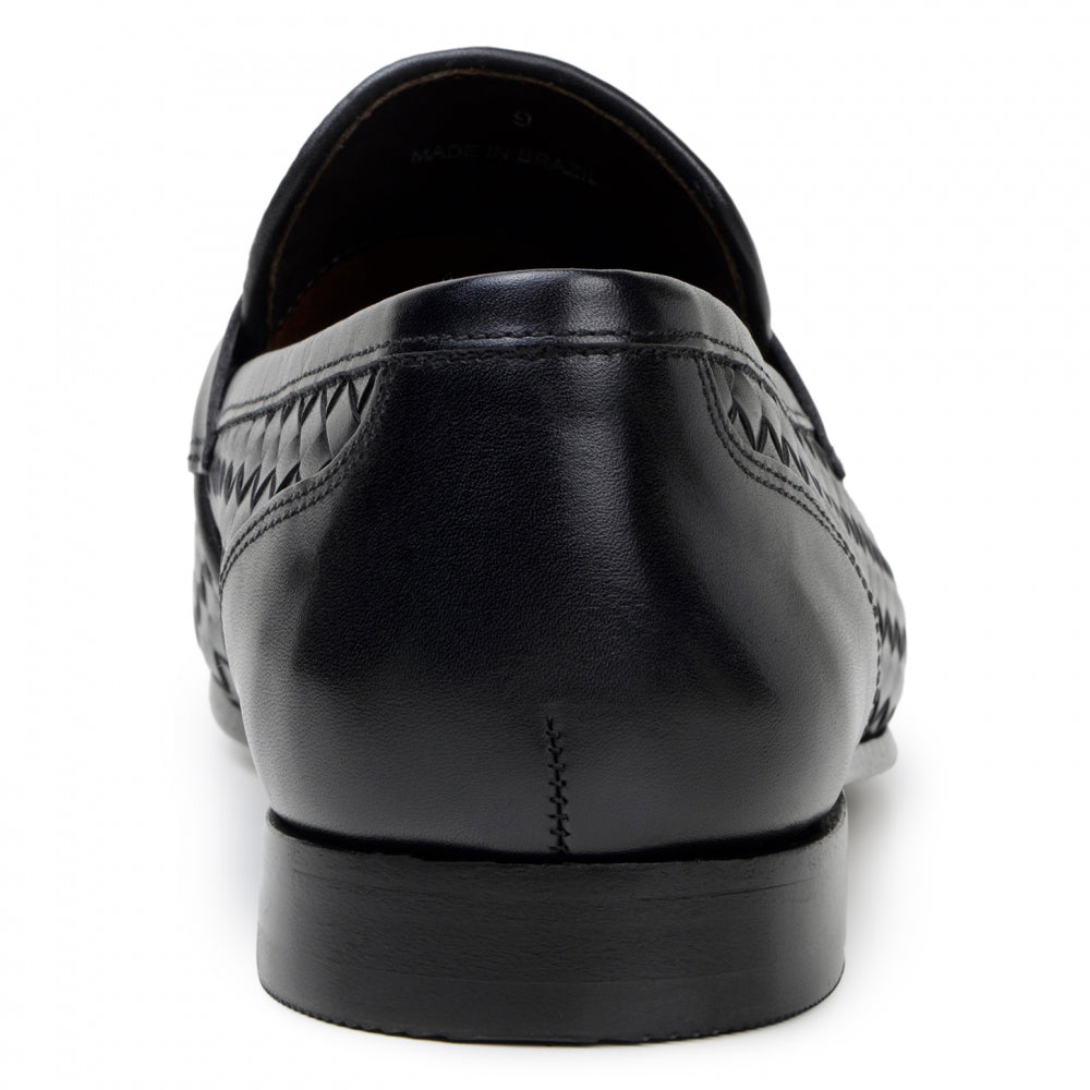 Belvedere Studio Luca Woven Penny Loafer Black