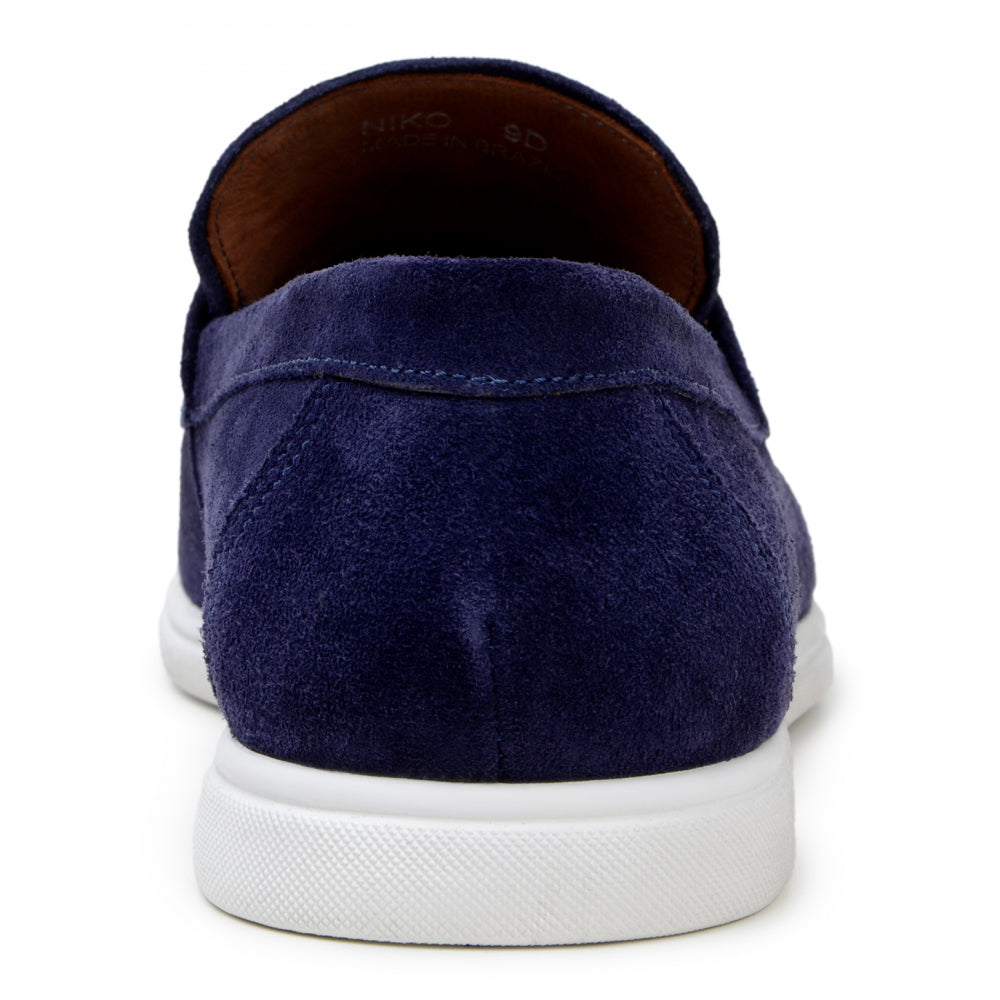 Belvedere Studio Niko Suede Hybrid Penny Loafer Navy