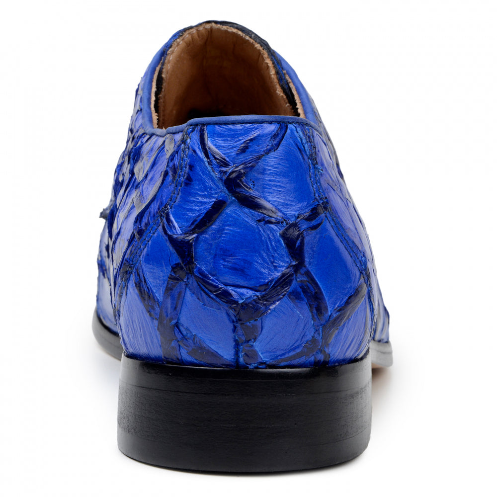 Belvedere Renzo Genuine Pirarucu Shoes Royal Blue