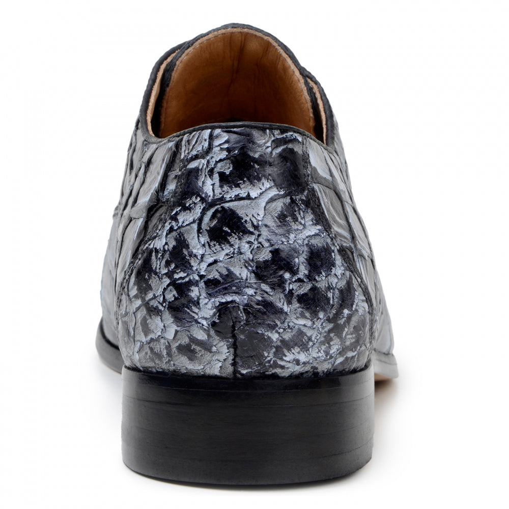 Belvedere Renzo Genuine Pirarucu Shoes Ivory/Black Rise
