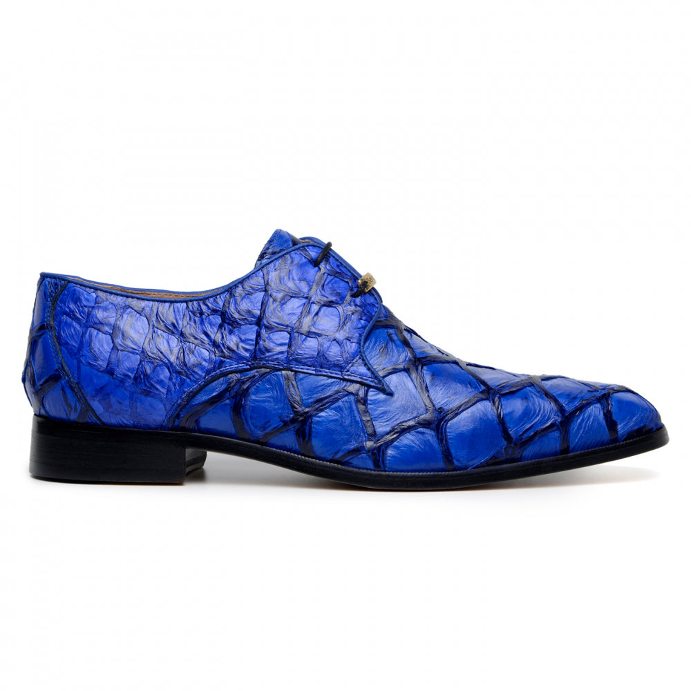 Belvedere Renzo Genuine Pirarucu Shoes Royal Blue