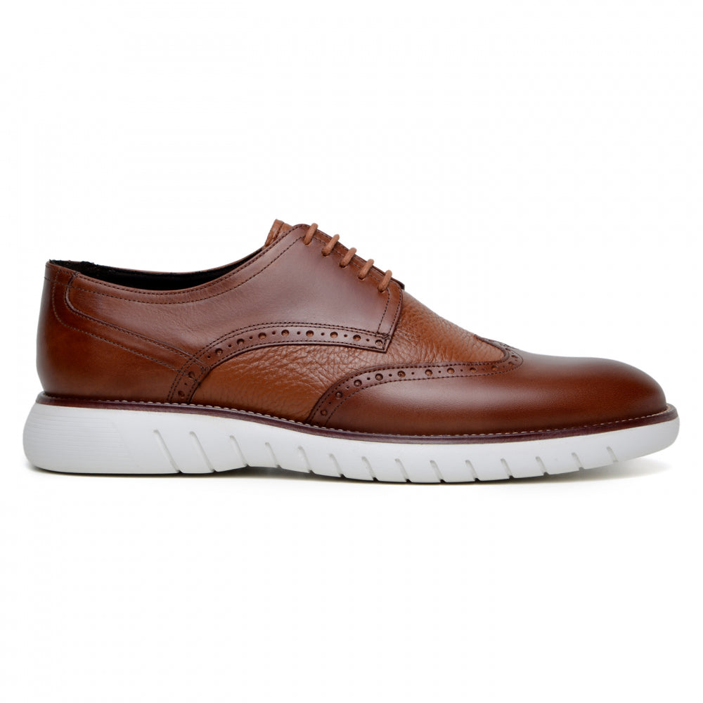 Belvedere Studio Enzo Hybrid Deerskin Derby Antique Tan