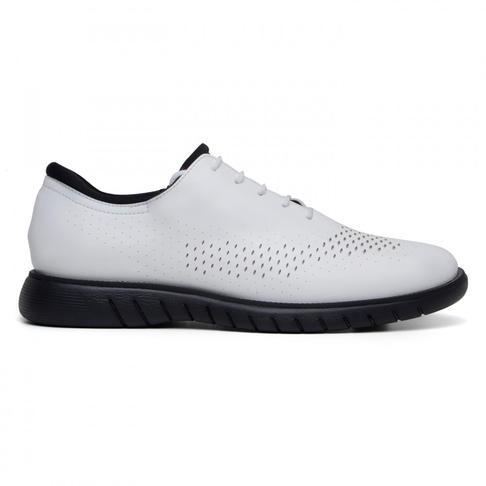 Belvedere Studio Maxim Patent Leather Formal Sneakers White