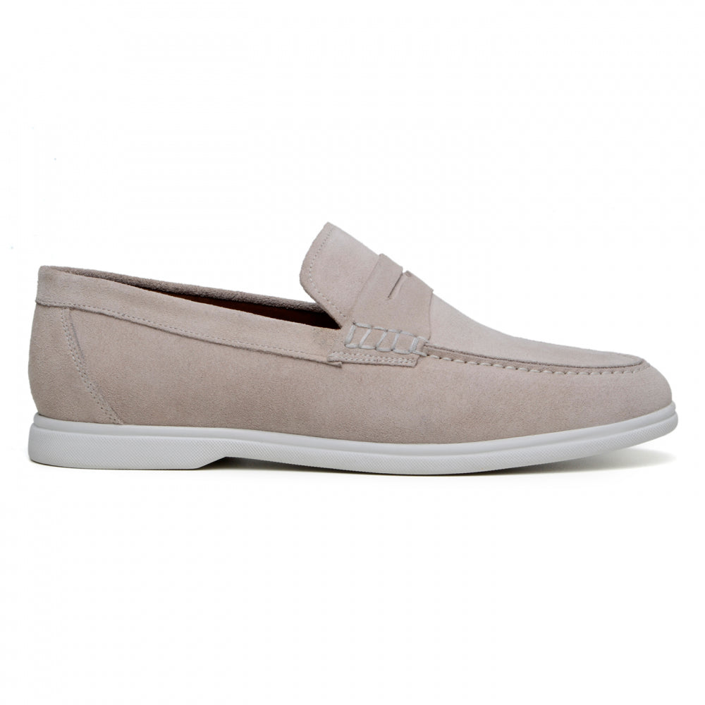 Belvedere Studio Niko Suede Hybrid Penny Loafer Sand