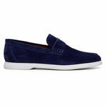 Belvedere Studio Niko Suede Hybrid Penny Loafer Navy