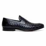 Belvedere Studio Luca Woven Penny Loafer Black