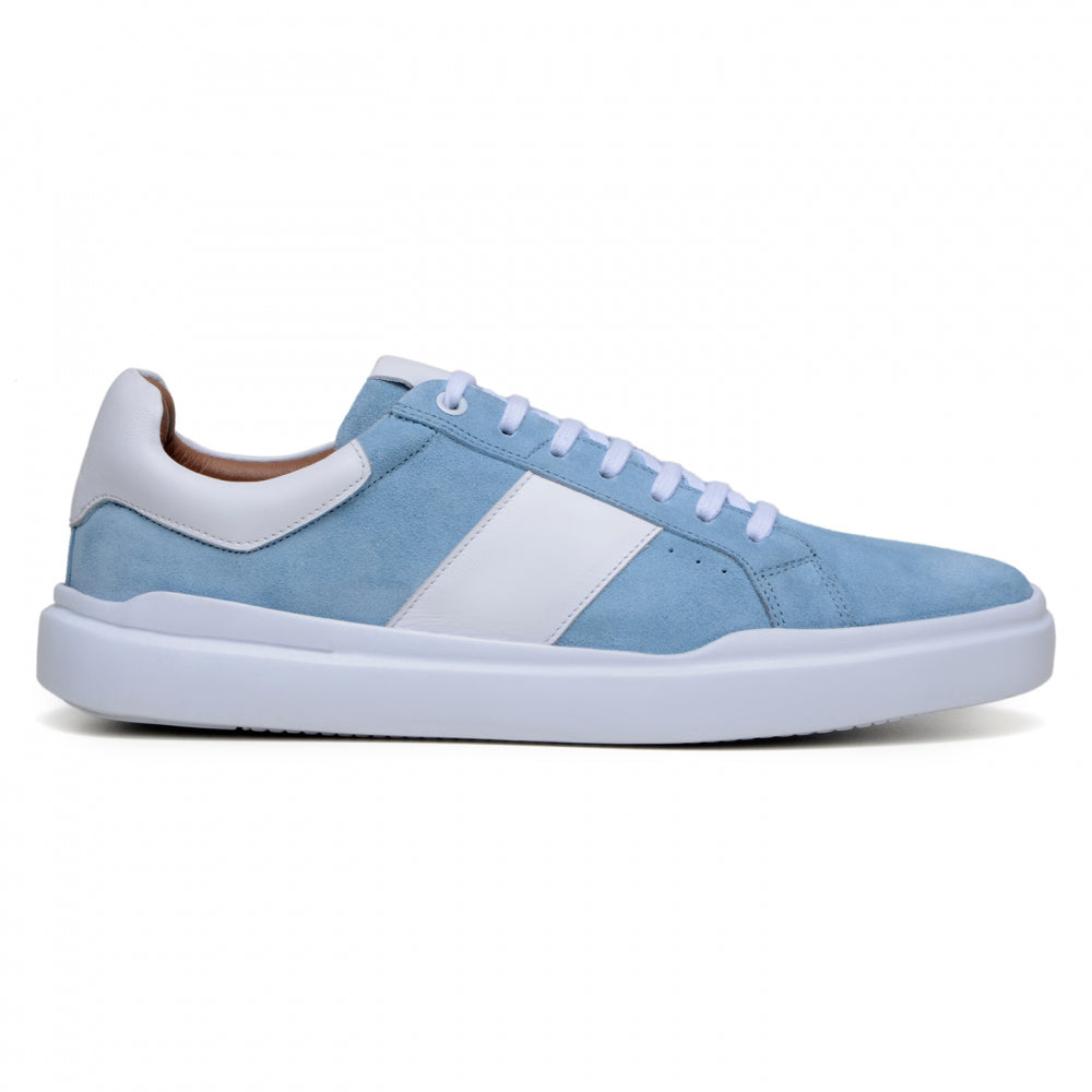 Belvedere Studio Olivier Suede Sneaker Light Blue