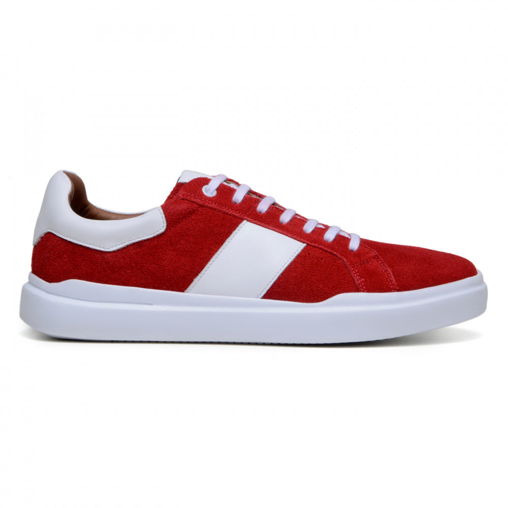 Belvedere Studio Olivier Suede Sneaker Red