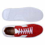 Belvedere Studio Olivier Suede Sneaker Red