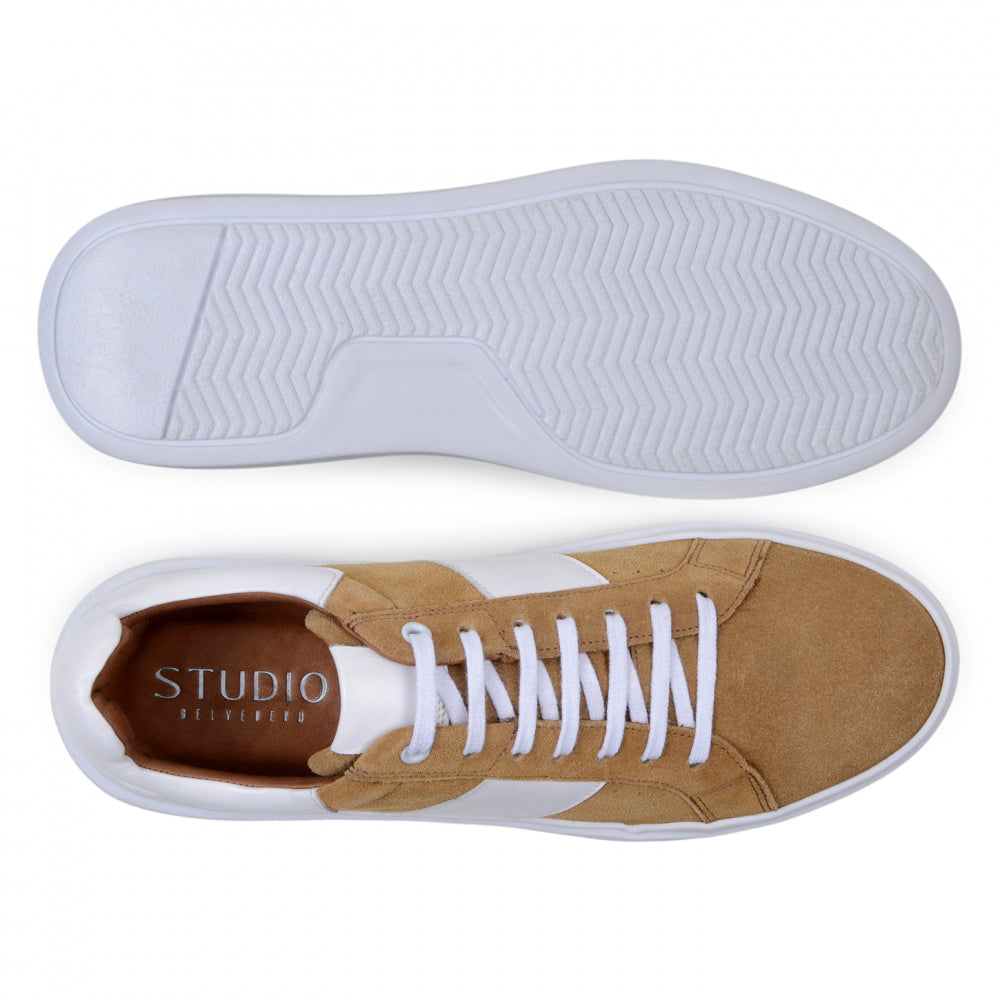 Belvedere Studio Olivier Suede Sneaker Tan