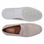 Belvedere Studio Niko Suede Hybrid Penny Loafer Sand