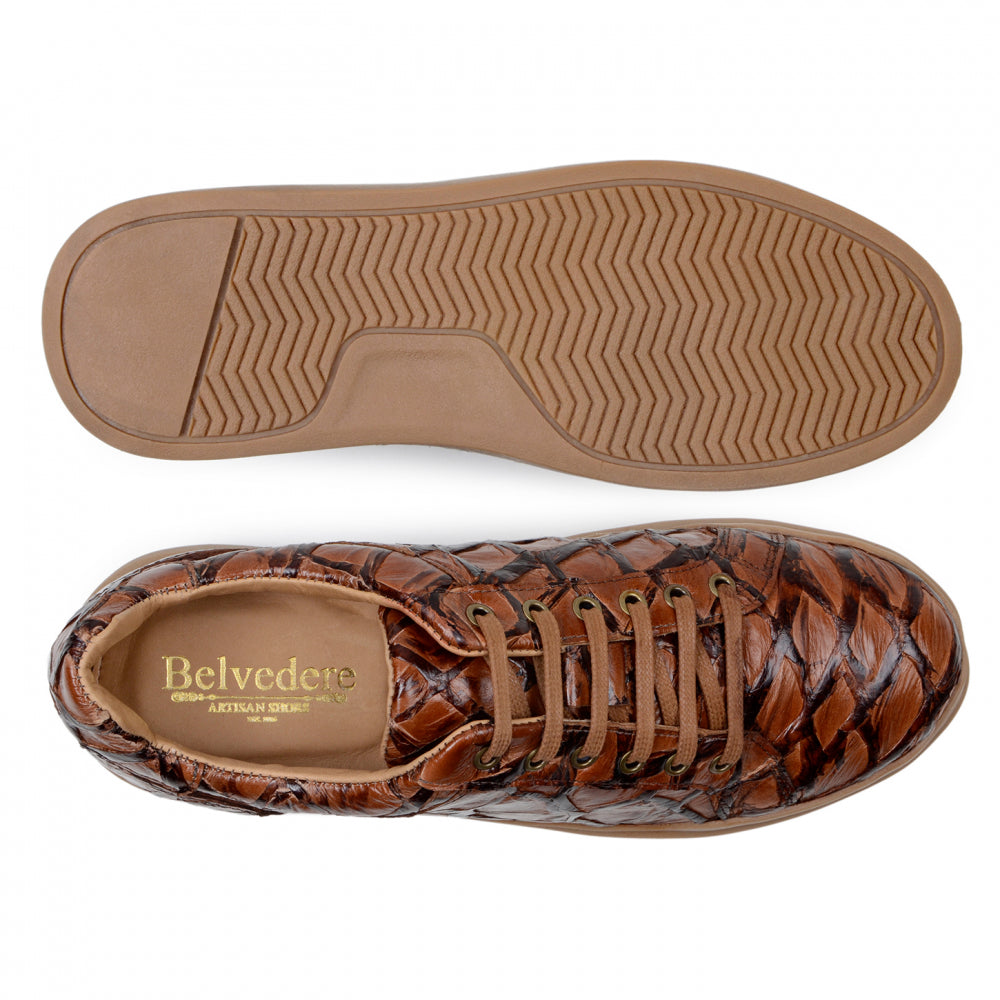 Belvedere Kingstone Genuine Piraruco Sneakers Antique Almond