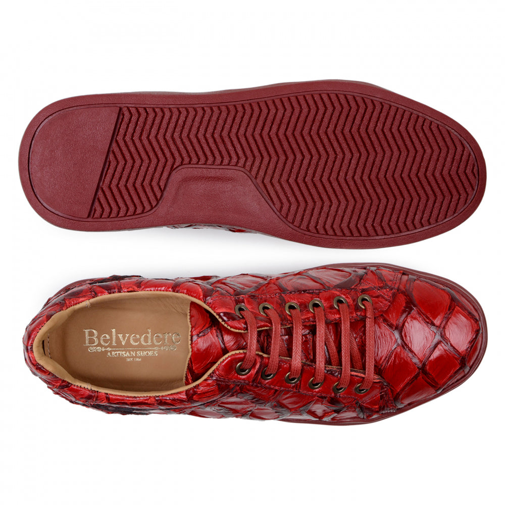 Belvedere Kingstone Genuine Piraruco Sneakers Red