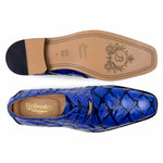 Belvedere Renzo Genuine Pirarucu Shoes Royal Blue