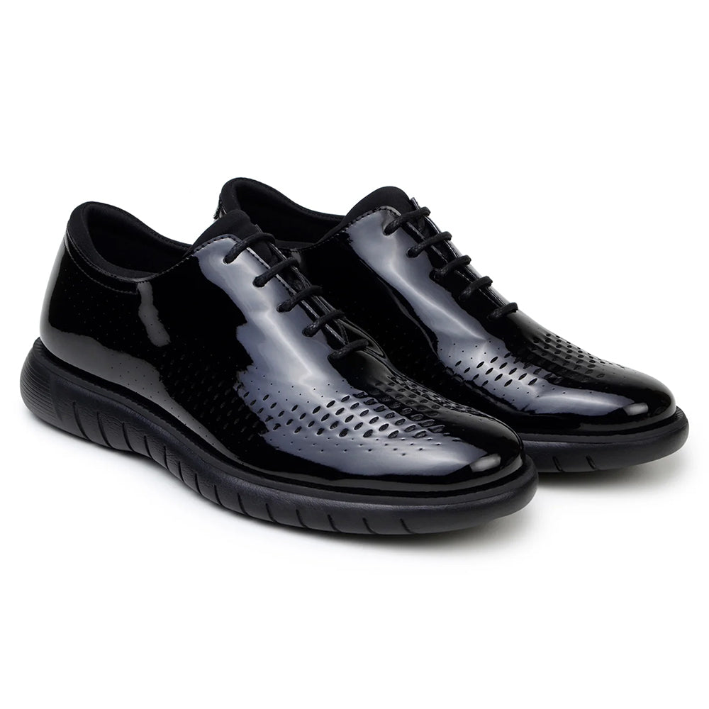 Belvedere Studio Maxim Patent Leather Formal Sneakers Black