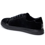 Belvedere Studio Teo Velvet / Patent Leather Formal Sneakers Black