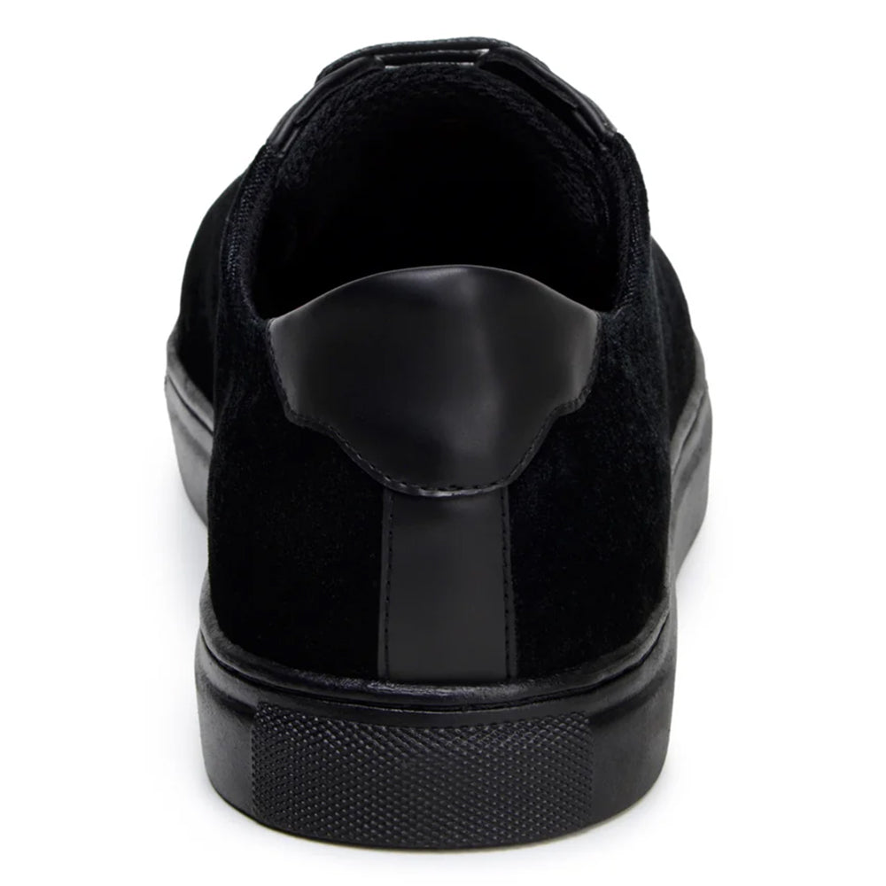 Belvedere Studio Prince Velvet / Leather Formal Sneakers Black