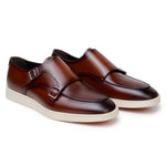 Belvedere Studio Marcio Double Monk Strap Sneaker Cognac