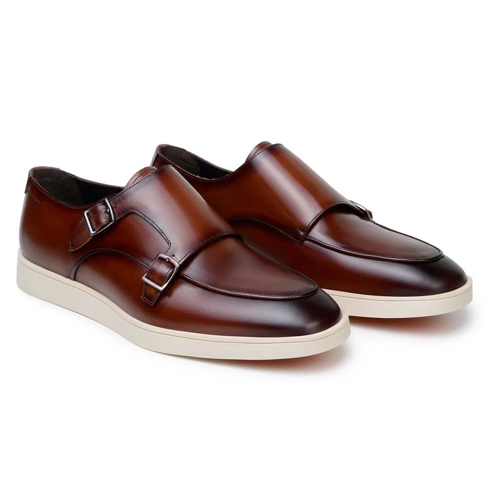 Belvedere Studio Marcio Double Monk Strap Sneaker Cognac