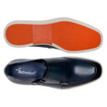 Belvedere Studio Marcio Double Monk Strap Sneaker Navy