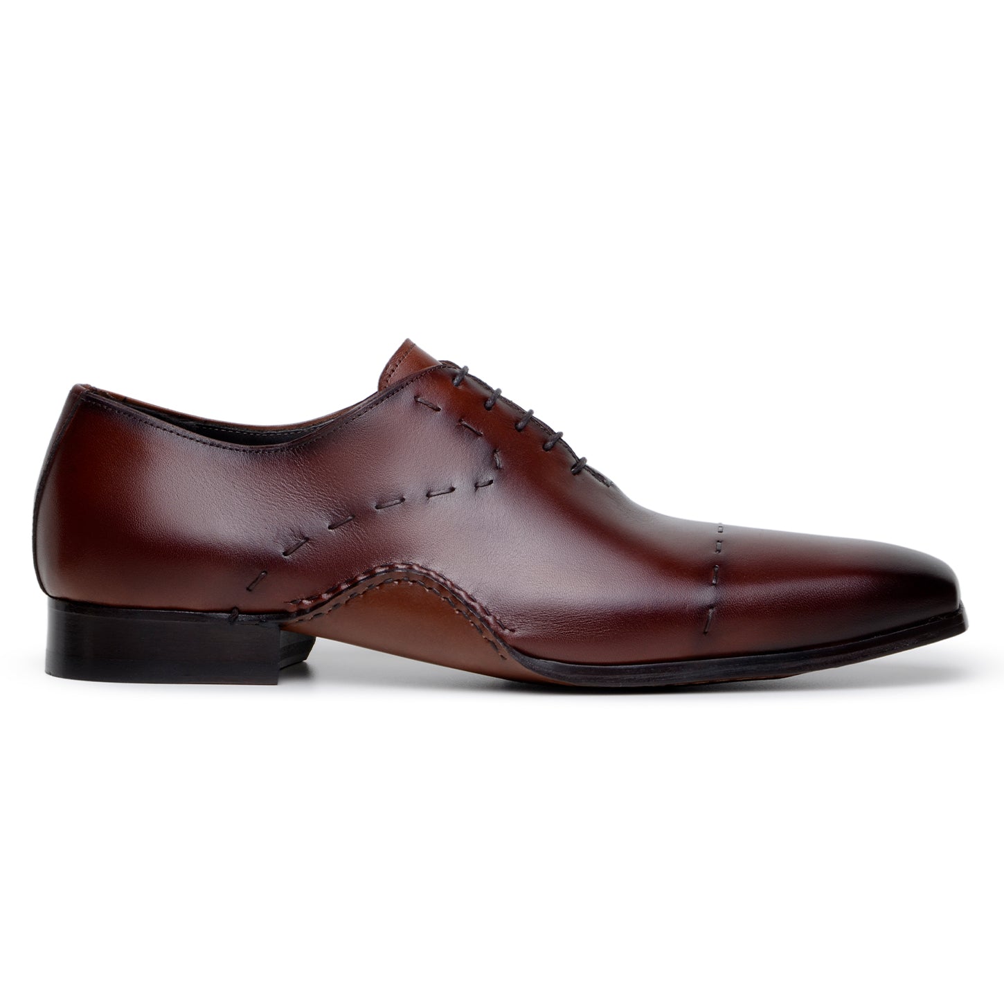 Belvedere Studio Masetro Italian Calfskin Oxford Antique Cognac