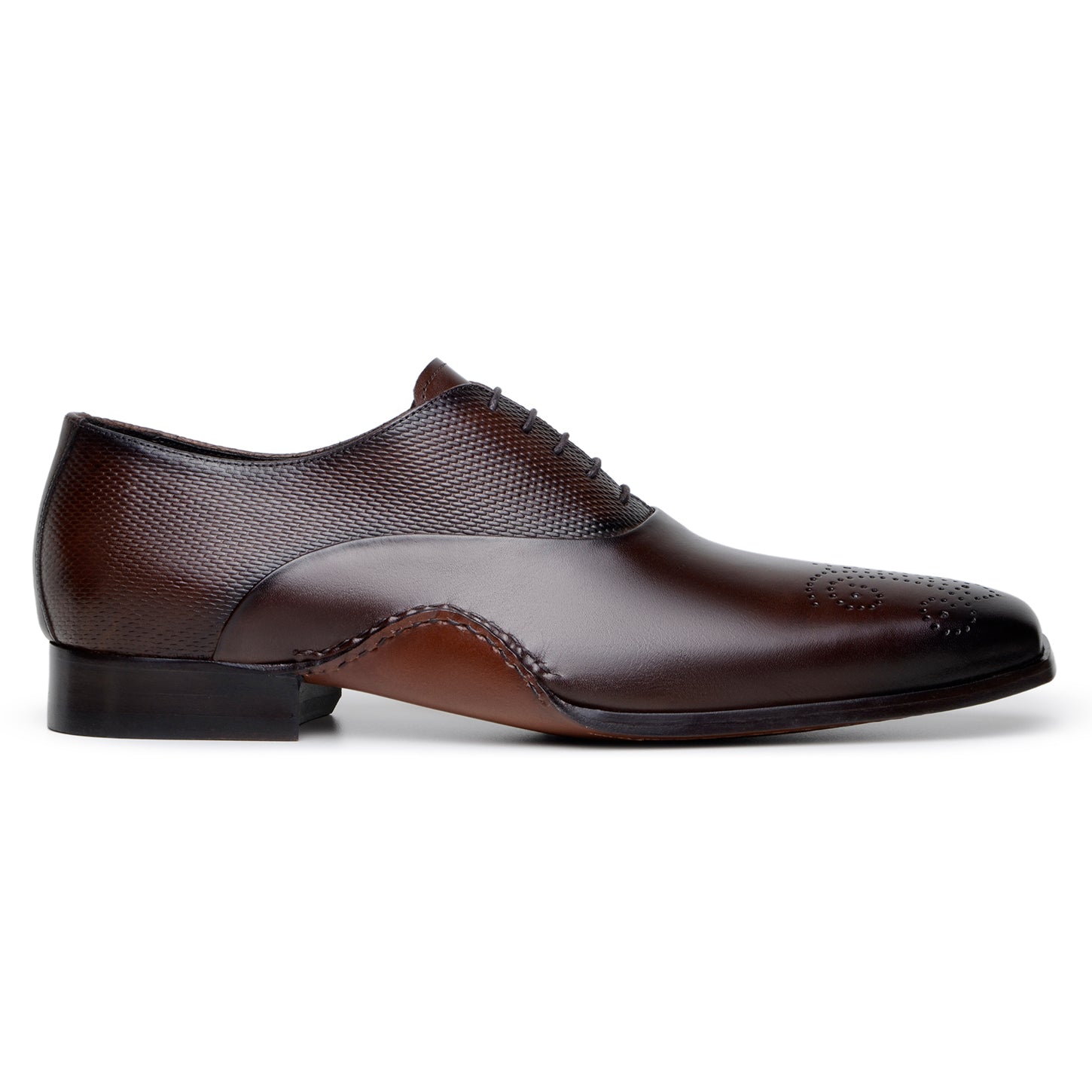 Belvedere Studio Saggio Italian Calfskin Oxford Antique Tobacco