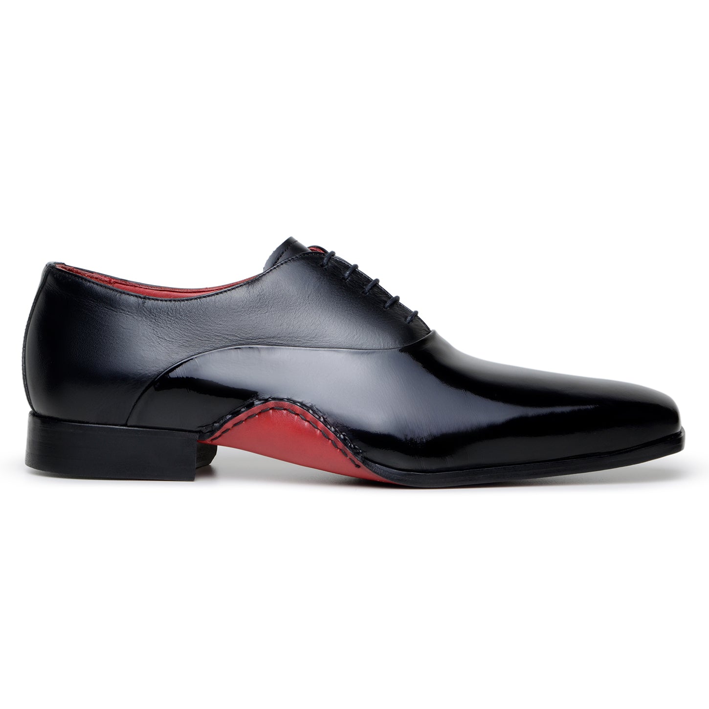 Belvedere Studio Nero Italian Calfskin Oxford Black / Red