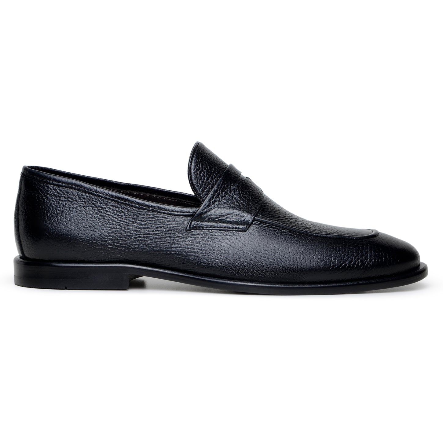Belvedere Studio Nohr Genuine Italian Deerskin Penny Loafers Black
