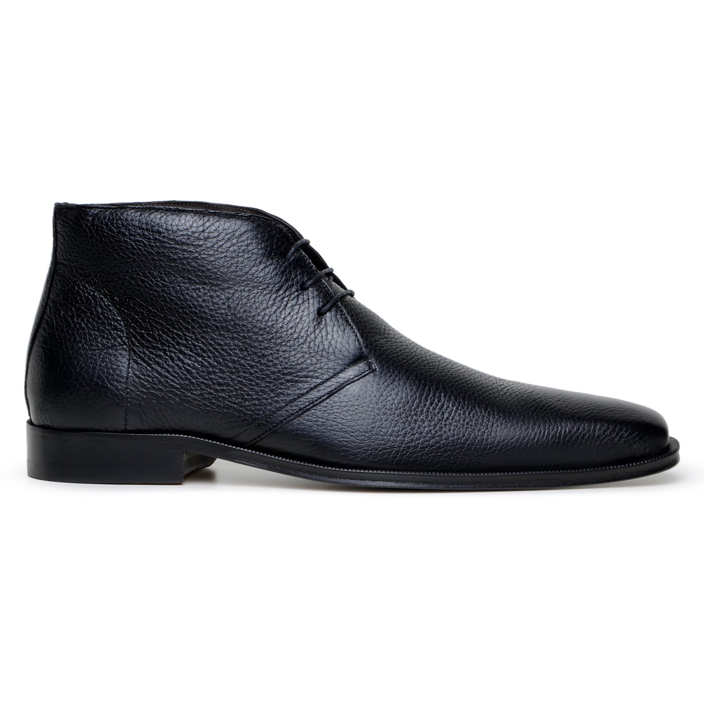 Belvedere Studio Axel Genuine Italian Deerskin Chukka Boots Black