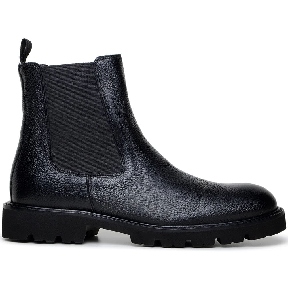 Belvedere Studio Asher Deerskin Chelsea Boot Black