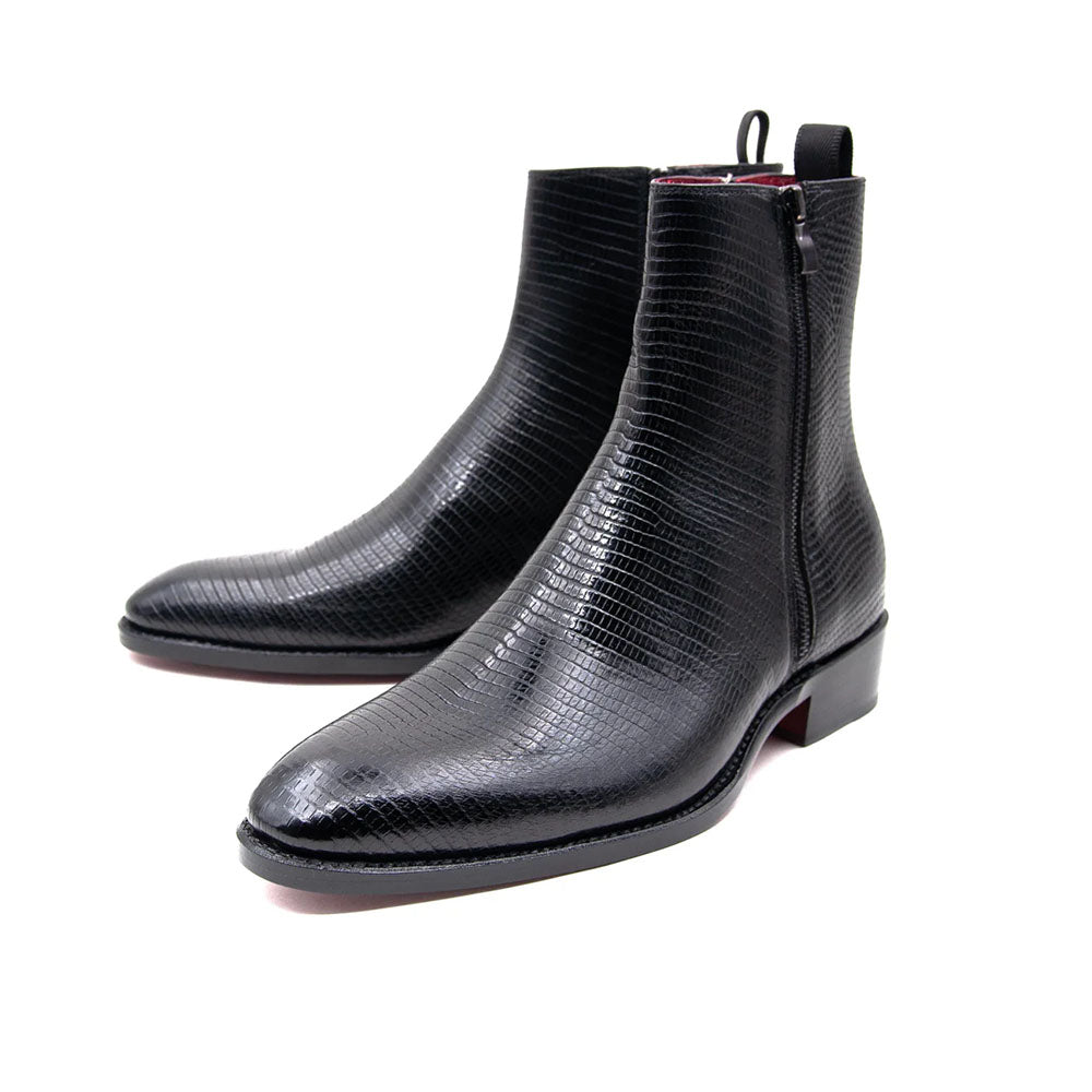 Ugo Vasare Zipped Americano Boot Black