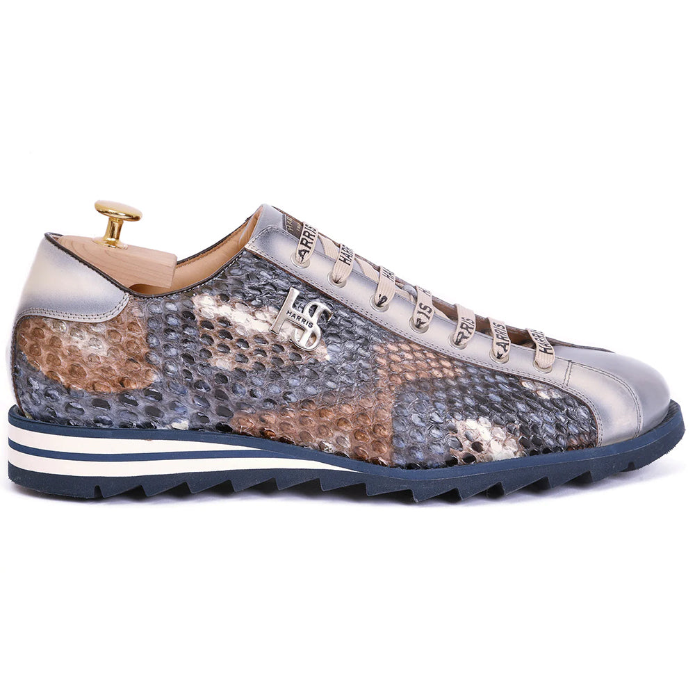 Harris Firenze 1913 Hand-Painted Premium Leather Sneakers Brown