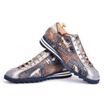 Harris Firenze 1913 Hand-Painted Premium Leather Sneakers Brown